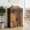 vidaXL Széf fiókkal Antik Fa 66 x 34,5 x 87 cm Szerelt Fa