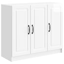 vidaXL Széf Magasfényű Fehér 89 x 34,5 x 77 cm Szerelt Fa