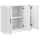 vidaXL Széf Magasfényű Fehér 89 x 34,5 x 77 cm Szerelt Fa