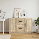 vidaXL Széf fiókkal Sonoma Tölgy 89 x 34,5 x 57 cm Szerelt Fa