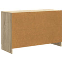 vidaXL Széf fiókkal Sonoma Tölgy 89 x 34,5 x 57 cm Szerelt Fa