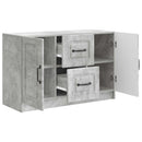 vidaXL Széf fiókkal Betonszürke 89 x 34,5 x 57 cm Szerelt Fa