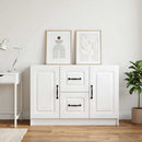 vidaXL Széf fiókkal Magasfényű Fehér 89 x 34,5 x 57 cm Szerelt Fa