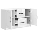vidaXL Széf fiókkal Magasfényű Fehér 89 x 34,5 x 57 cm Szerelt Fa