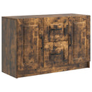 vidaXL Széf fiókkal Füstös Tölgy 89 x 34,5 x 57 cm Szerelt Fa