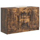vidaXL Széf fiókkal Füstös Tölgy 89 x 34,5 x 57 cm Szerelt Fa