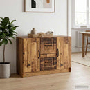 vidaXL Széf fiókkal Antik Fa 89 x 34,5 x 57 cm Szerelt Fa