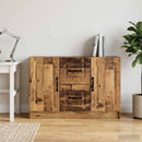 vidaXL Széf fiókkal Antik Fa 89 x 34,5 x 57 cm Szerelt Fa
