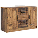 vidaXL Széf fiókkal Antik Fa 89 x 34,5 x 57 cm Szerelt Fa
