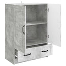 vidaXL Széf fiókkal Betonszürke 66 x 34,5 x 92 cm Szerelt Fa