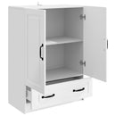 vidaXL Széf fiókkal Magasfényű Fehér 66 x 34,5 x 92 cm Szerelt Fa