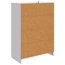 vidaXL Széf fiókkal Magasfényű Fehér 66 x 34,5 x 92 cm Szerelt Fa
