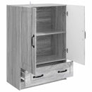 vidaXL Széf fiókkal Szürke Sonoma 66 x 34,5 x 92 cm Szerelt Fa