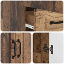 vidaXL Széf fiókkal Antik Fa 66 x 34,5 x 92 cm Szerelt Fa