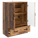 vidaXL Széf fiókkal Antik Fa 66 x 34,5 x 92 cm Szerelt Fa