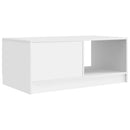 vidaXL Dohányzóasztal Fehér 90 x 50 x 37 cm Szerelt Fa