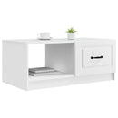 vidaXL Dohányzóasztal Fehér 90 x 50 x 37 cm Szerelt Fa
