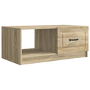 vidaXL Dohányzóasztal Sonoma Tölgy 90 x 50 x 37 cm Szerelt Fa