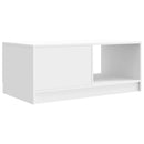 vidaXL Dohányzóasztal Magasfényű Fehér 90 x 50 x 37 cm Szerelt Fa
