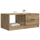 vidaXL Dohányzóasztal Kézműves Tölgy 90 x 50 x 37 cm Szerelt Fa