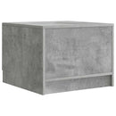 vidaXL Dohányzóasztal fiókkal Betonszürke 49 x 50 x 37 cm Szerelt Fa
