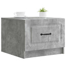 vidaXL Dohányzóasztal fiókkal Betonszürke 49 x 50 x 37 cm Szerelt Fa