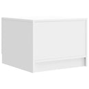 vidaXL Dohányzóasztal Magasfényű Fehér 49 x 50 x 37 cm Szerelt Fa