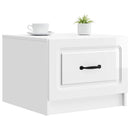 vidaXL Dohányzóasztal Magasfényű Fehér 49 x 50 x 37 cm Szerelt Fa