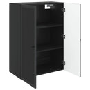 vidaXL Fali szekrény Fekete 66 x 34,5 x 90 cm Szerelt Fa