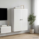 vidaXL Fali szekrény Magasfényű Fehér 66 x 34,5 x 90 cm Szerelt Fa