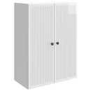 vidaXL Fali szekrény Magasfényű Fehér 66 x 34,5 x 90 cm Szerelt Fa