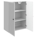 vidaXL Fali szekrény Magasfényű Fehér 66 x 34,5 x 90 cm Szerelt Fa