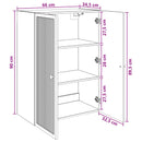 vidaXL Fali szekrény Magasfényű Fehér 66 x 34,5 x 90 cm Szerelt Fa