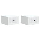 vidaXL Fali éjjeli szekrény 2 db Fehér 33 x 34,5 x 20 cm Szerelt Fa