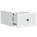 vidaXL Fali éjjeli szekrény 2 db Fehér 33 x 34,5 x 20 cm Szerelt Fa