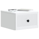 vidaXL Fali éjjeli szekrény 2 db Fehér 33 x 34,5 x 20 cm Szerelt Fa