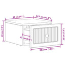 vidaXL Fali éjjeli szekrény 2 db Fehér 33 x 34,5 x 20 cm Szerelt Fa