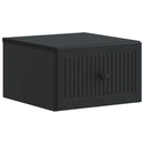 vidaXL Fali éjjeli szekrény Fekete 33 x 34,5 x 20 cm Szerelt Fa