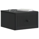 vidaXL Fali éjjeli szekrény 2 pcs Fekete 33 x 34,5 x 20 cm Szerelt Fa