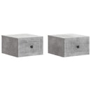 vidaXL Fali éjjeli szekrény 2 pcs Betonszürke 33 x 34,5 x 20 cm