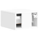 vidaXL Fali éjjeli szekrény fiókkal Magasfényű Fehér 33 x 34,5 x 20 cm