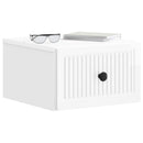 vidaXL Fali éjjeli szekrény fiókkal Magasfényű Fehér 33 x 34,5 x 20 cm