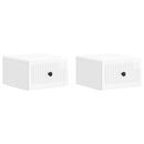 vidaXL Fali éjjeli szekrény 2 pcs Magasfényű Fehér 33 x 34,5 x 20 cm