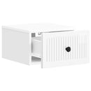 vidaXL Fali éjjeli szekrény 2 pcs Magasfényű Fehér 33 x 34,5 x 20 cm