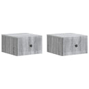 vidaXL Fali éjjeli szekrény 2 pcs Szürke Sonoma 33 x 34,5 x 20 cm