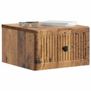 vidaXL Fali éjjeli szekrény Antik Fa 33 x 34,5 x 20 cm Szerelt Fa