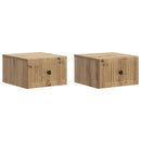 vidaXL Fali éjjeli szekrény 2 pcs Kézműves Tölgy 33 x 34,5 x 20 cm