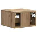vidaXL Fali éjjeli szekrény 2 pcs Kézműves Tölgy 33 x 34,5 x 20 cm