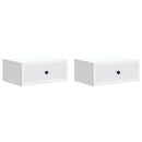 vidaXL Éjjeliszekrény fiókkal 2 pcs Fehér 49 x 34,5 x 20 cm Szerelt Fa