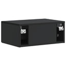 vidaXL Éjjeliszekrény 2 db Fekete 49 x 34,5 x 20 cm Szerelt Fa